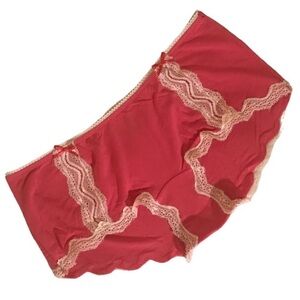 Soma Embraceable Rayon from Bamboo Lace Boy Short in Honeysuckle Pink, Small